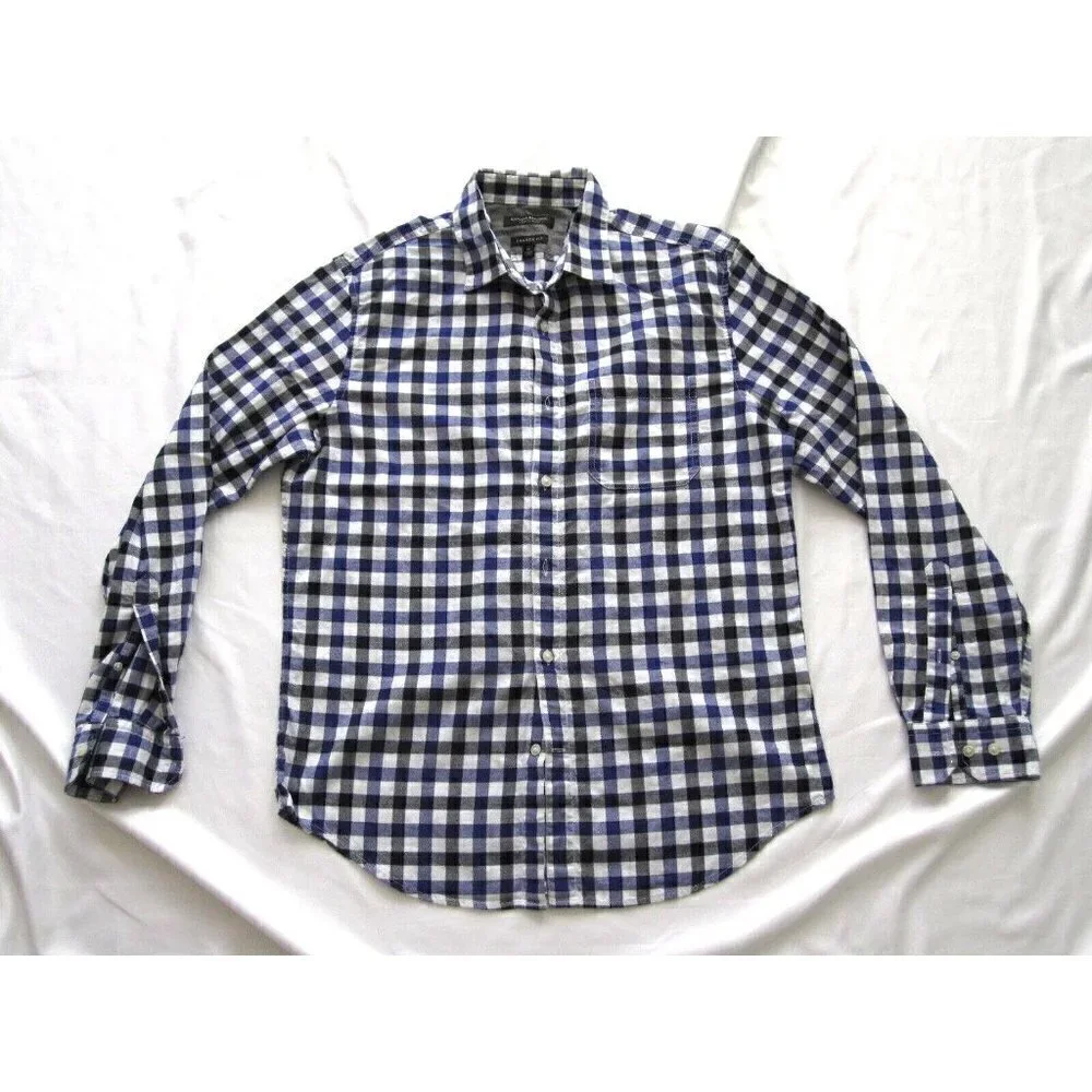 Men's Banana Republic Lux Flannel Camden Fit Button Up Shirt Sz M (MT100)